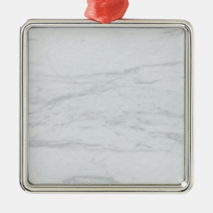 Carré Argenté Marble Pastel Parties scintillant Premium Ornement