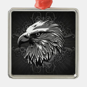Carré Argenté Ornement d'aigle à tête blanche