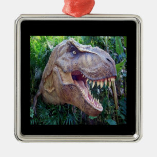 Carré Argenté Ornement dinosaure