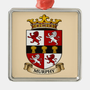 Carré Argenté Ornement du blason de la famille Murphy