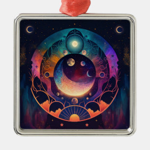 Carré Argenté Ornement Moon Soul