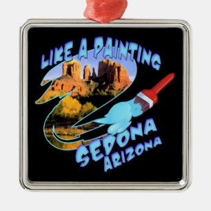 Carré Argenté Ornement Pendentif de Sedona Arizona