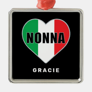 Carré Argenté Ornement personnalisé Nonna