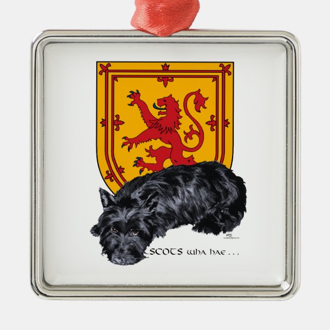 Carré Argenté Ornement Scots Wha Hae (Devant)