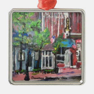 Carré Argenté Willoughby du centre, ornement de peinture de