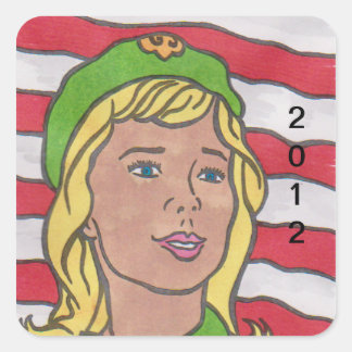 Carré ART CENTENAIRE DE SCOUTING par David Smith STICKER