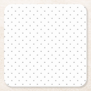 Carré Art de ligne, Dessous de verre papier Lilac blanc