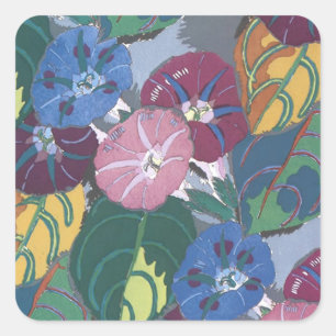 Carré Art Déco Petunias - Sticker