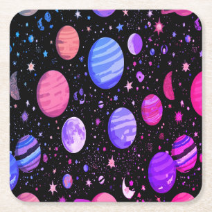 Carré Astral Galaxy Dessous de verre de poussière - Prot