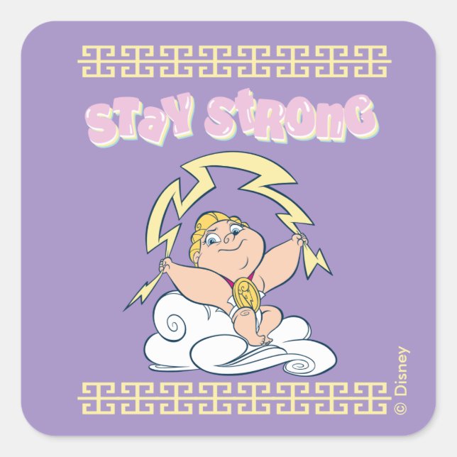 Carré Baby Hercules - Stay Strong Square Sticker (Devant)