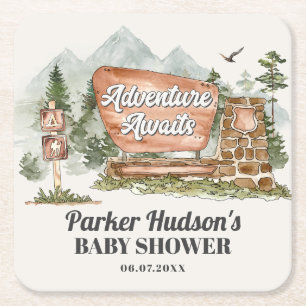 Carré baby shower national dessous de verre de fête