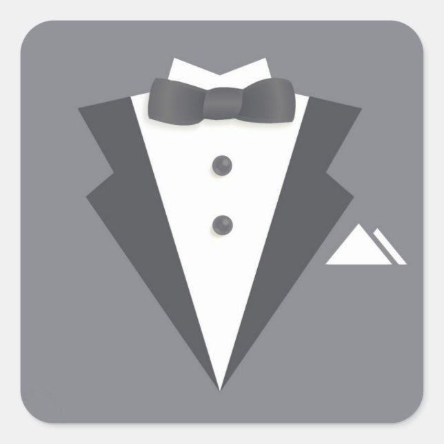 Carré Bachelor Party Black Suit Sticker (Devant)