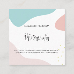 Carré Beau carte de visite pour photographe