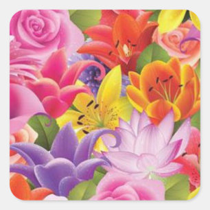 Carré Beau Sticker Fleurs