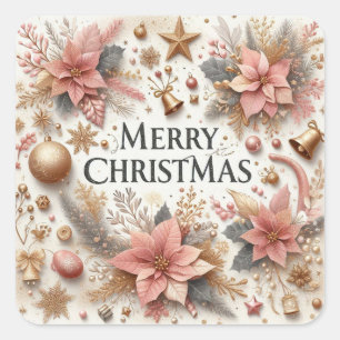 Carré Beau Sticker Joyeux Noël