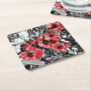 Carré Beauté sélective - Dessous de verre papier aux fle