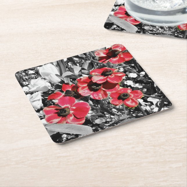 Carré Beauté sélective - Dessous de verre papier aux fle (Incliné)