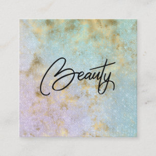 Carré *~* BEAUTY Rainbow Glimmer Gold Carte de visite