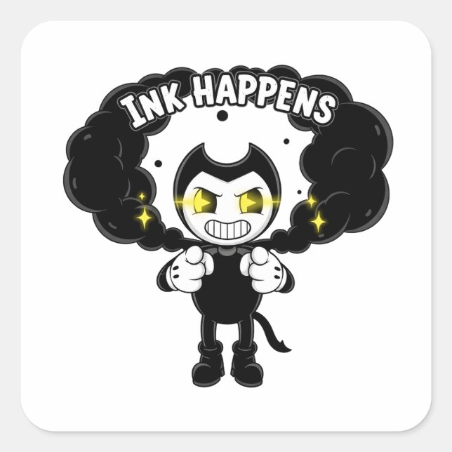 Carré Bendy and the Ink Machine Sticker | Bendy Characte (Devant)