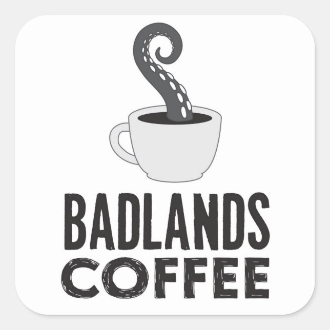 Carré BLC Logo & Sticker de texte, blanc (Devant)