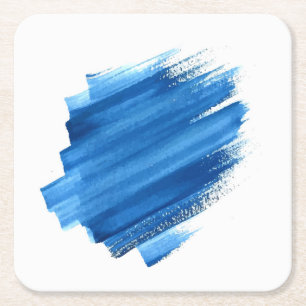 Carré Bleu Aquarelle Bruxelles Dessous de verre 🖌️