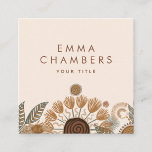 Carré Boho Floral Carte de visite