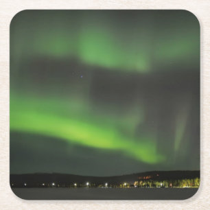 Carré Borealis de l'aurore dans les dessous de verre de