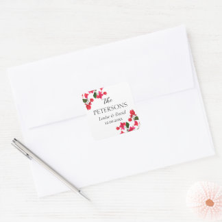 Carré Bougainvillea Mariage Cadeaux & Faveurs Sticker