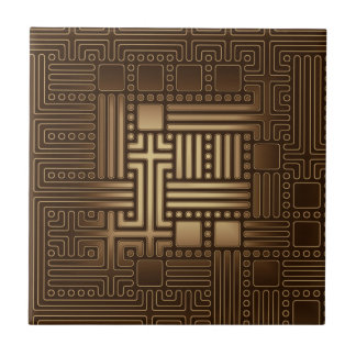 Carré Brown en bronze Tone Maze céramique Carreaux