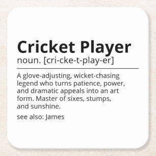 Carré Cadeau du joueur de cricket Dessous de verre perso