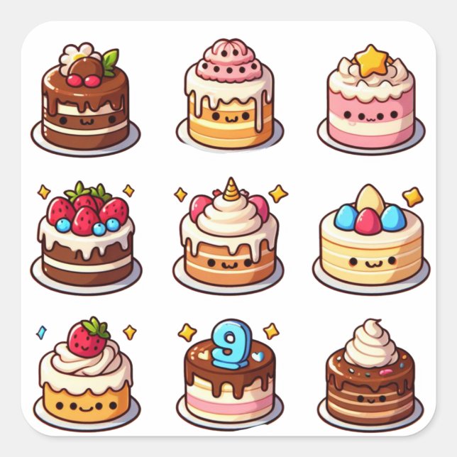 Carré Cake sticker partie 1 (Devant)