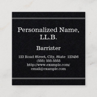 Carré Carte de visite Barrister professionnel