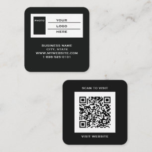 Carré Carte de visite carrée avec QR Code de site web à