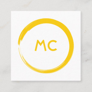 Carré Carte de visite clair et simple avec logo rond