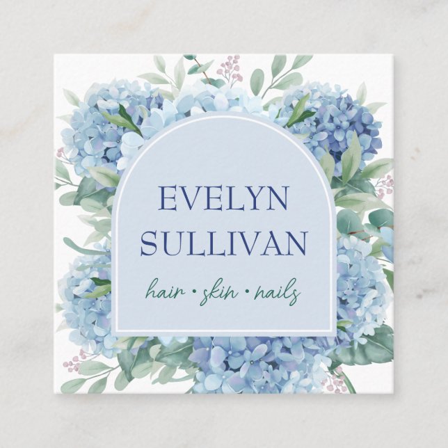 Carré Carte de visite d'arche d'Hydrangea (Devant)