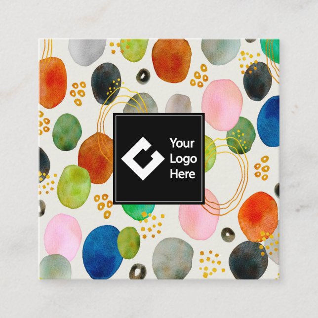 Carré Carte de visite d'art de la Parties scintillant d' (Devant)