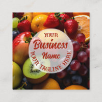 Carte de visite de fruits frais