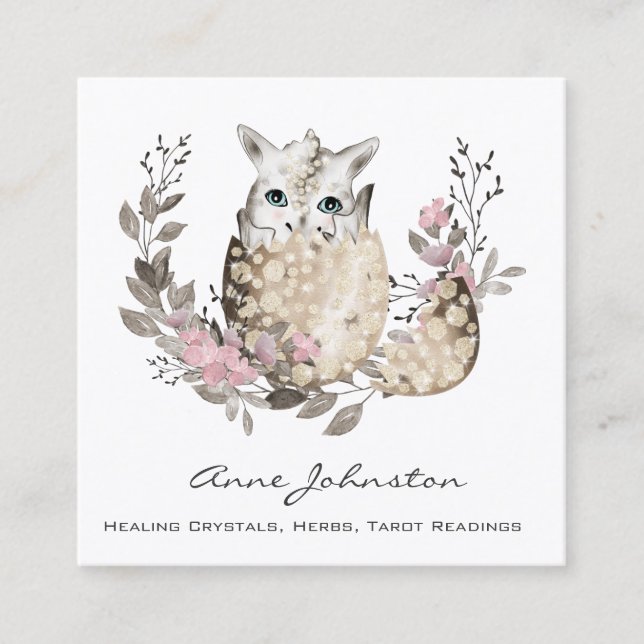 Carré Carte de visite d'oeufs de magick Dragon (Devant)