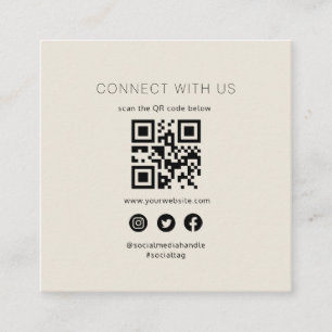 Carré Carte de visite du code QR des médias sociaux