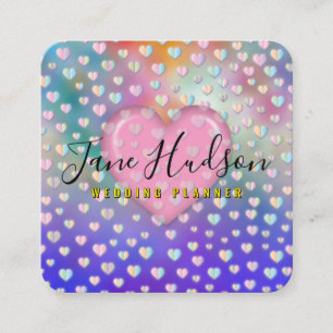 Carré Carte de visite éditable élégante simple minimalis