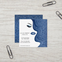 Carte de visite maquillage avec effet parties scin