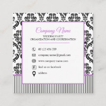 Carte de visite pour les organisateurs de mariages