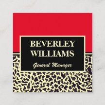 Carte de visite professionnelle Red Leopard