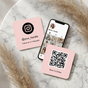 Carré Carte de visite QR Code Instagram   Personnalisée