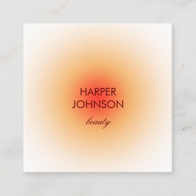 Carré carte de visite tropical du soleil (Devant)