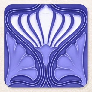 Carré Carton Boisson dessous de verre papier art nouveau