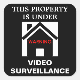 CARRÉ CET ÉTABLISSEMENT EST SOUS SURVEILLANCE STICKER