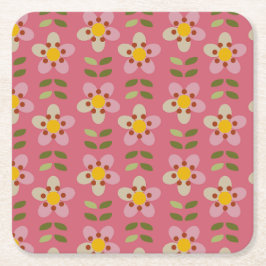 Carré CHARME BRUMEUX - Dessous de Verre en Papier Floral