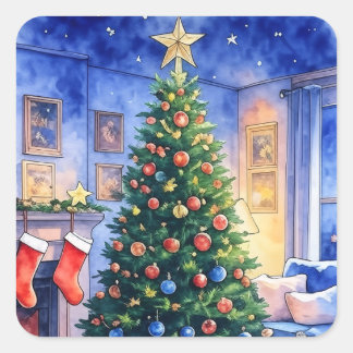 Carré Christmas Sticker
