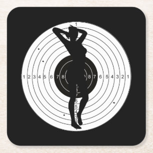 Carré Cible avec fille - Dessous de verre